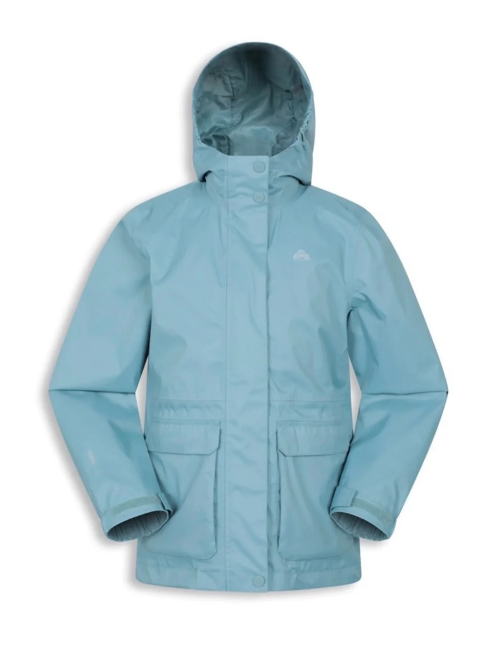 Kids Waterproof Hooded Jacket in Light Blue - Picture 1 of 6